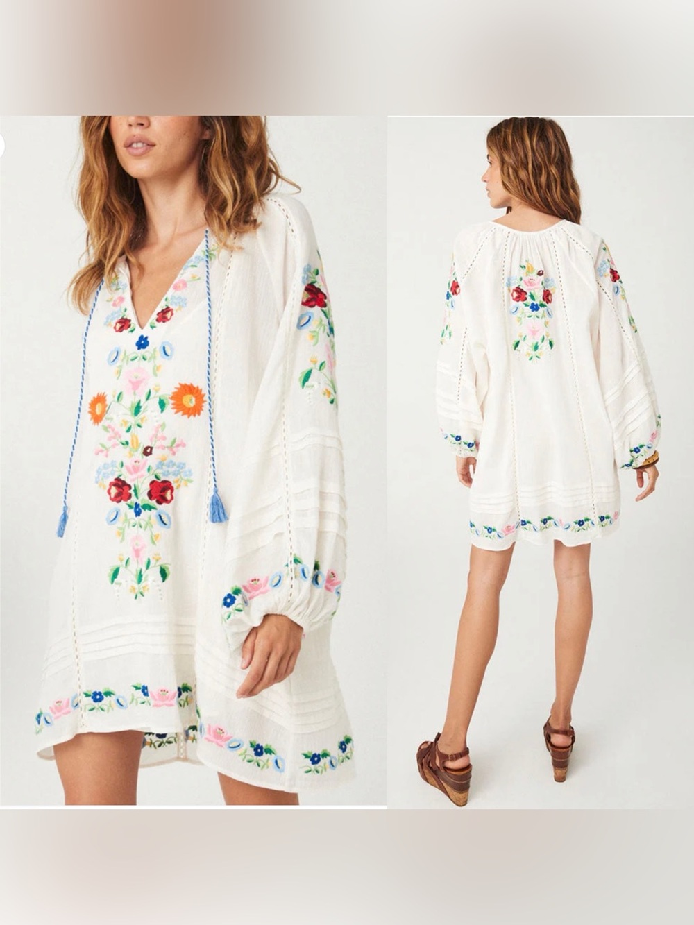 Spell Florapaloosa Embroidered Tunic Dress